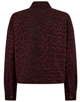 Leo CC Denim Crop Skjorte - Winered